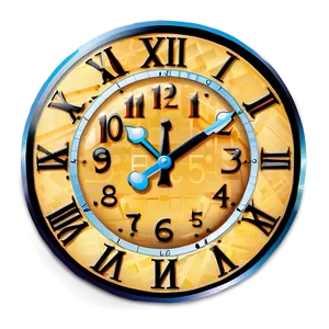 Square Clock Clipart PNG 06262024
