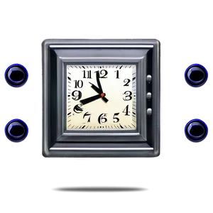 Square Clock Clipart PNG Tpa93