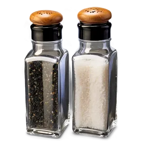 Square Salt And Pepper Bottles Png Lke PNG image