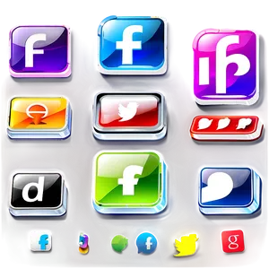 Square Social Media Icons PNG Jww61