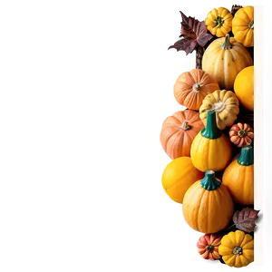 Squash And Gourds Thanksgiving Border PNG 06202024