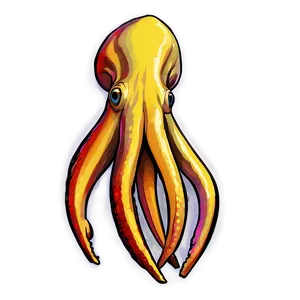 Squid Sketch Design Png 05242024 PNG image