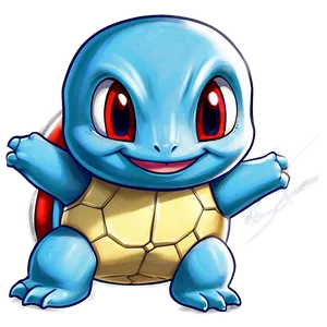 Squirtle Digital Painting PNG Kru36 PNG