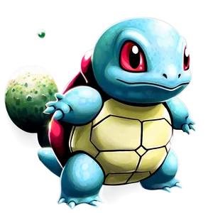Squirtle In Anime Style PNG 18