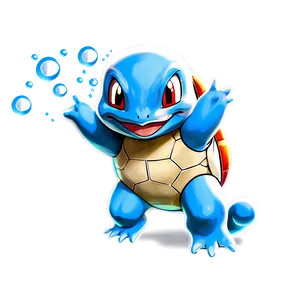 Squirtle Using Bubble Attack PNG Vxs