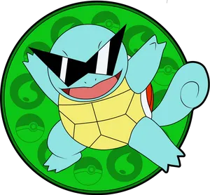 Squirtle Wearing Sunglasses