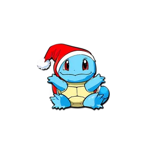 Squirtle With Christmas Hat PNG Qmo54 PNG
