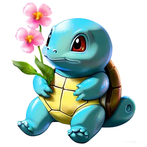 Squirtle With Flowers Png 70 PNG image