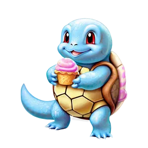 Squirtle With Ice Cream PNG Ynt PNG