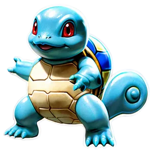 Squirtle With Water Gun PNG 65