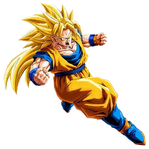 Ssj3 Goku In Action Png Men96 PNG image