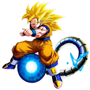 Ssj3 Goku With Dragon Balls PNG Eqd73 PNG