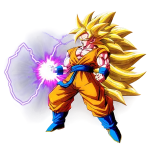 Ssj3 Goku With Lightning Aura Png Rrj PNG image