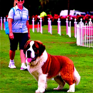 St Bernard At Dog Show PNG Ujh87 PNG