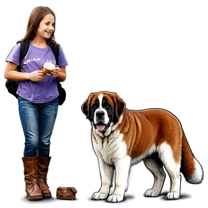 St Bernard Family Portrait Png 38 PNG image
