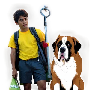 St Bernard Waiting Patiently PNG 94 PNG
