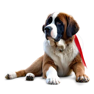 St Bernard With Festive Bow PNG 28 PNG