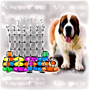 St Bernard With Toys PNG 06292024