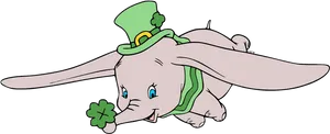 St Patricks Day Dumbo Celebration PNG image