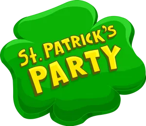 St Patricks Party Graphic PNG image