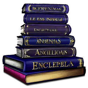 Stack Of Encyclopedias PNG Woy57