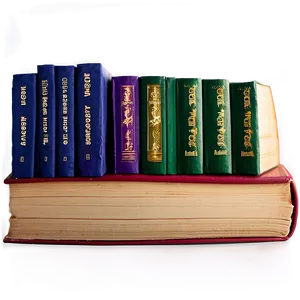 Stack Of Language Learning Books PNG Ntf