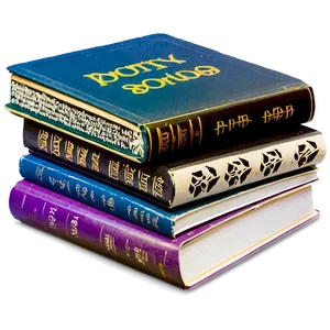 Stack Of Poetry Books PNG Ekd