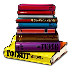 Stack Of Poetry Books PNG Gjo PNG