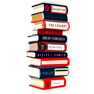 Stack Of Thriller Books PNG Xiy33 PNG