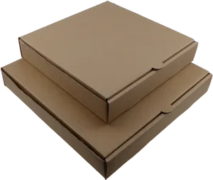 Stacked Brown Pizza Boxes PNG image