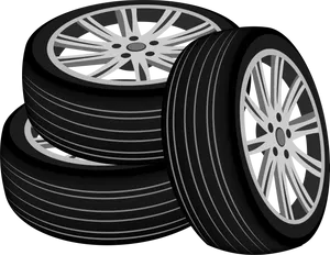 Stacked Car Tires Clipart