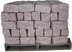Stacked Cobblestone Pallet PNG image