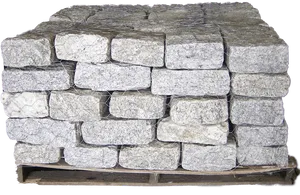Stacked Cobblestone Pallet PNG image