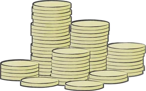Stacked Coins Illustration PNG image