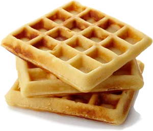 Stacked Golden Brown Waffles PNG image