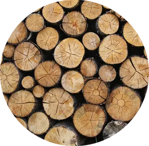 Stacked Logs Cross Section Texture PNG image