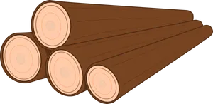 Stacked Logs Illustration PNG image