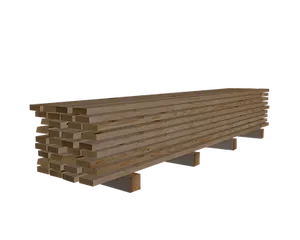 Stacked Lumber Piles Black Background