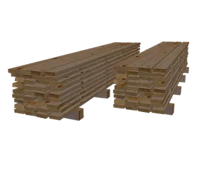 Stacked Lumber Piles3 D Rendering