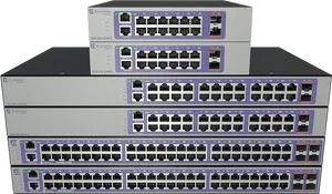 Stacked Network Switches3 D Render PNG