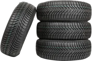 Stacked New Car Tires PNG image