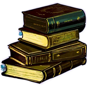Stacked Old Books PNG 06132024 PNG