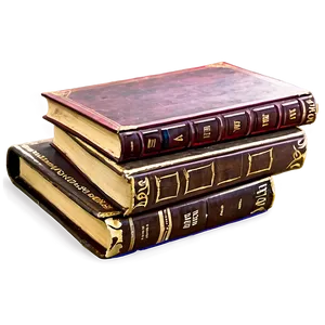 Stacked Old Books PNG 18
