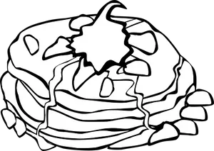 Stacked Pancakes Vector Illustration PNG image