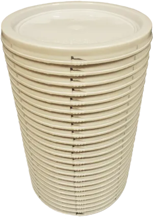 Stacked Plastic Buckets Isolated PNG image