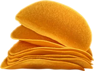 Stacked Potato Chips Transparent Background PNG image