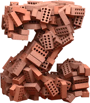 Stacked Red Bricks Construction PNG image