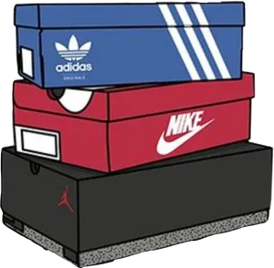 Stacked Sneaker Boxes Nike Featured PNG image