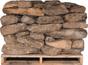 Stacked Stone Slabson Pallet PNG image