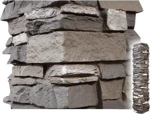 Stacked Stone Wall Texture PNG image